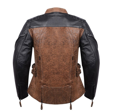Ladies Black & Brown Leather Jacket