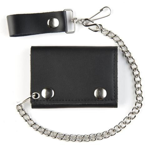 Leather Wallet and chain