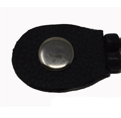 Silver button brown bead vest extender