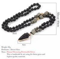 Lava Stone Arrowhead Necklace