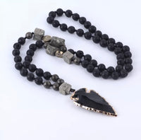 Lava Stone Arrowhead Necklace